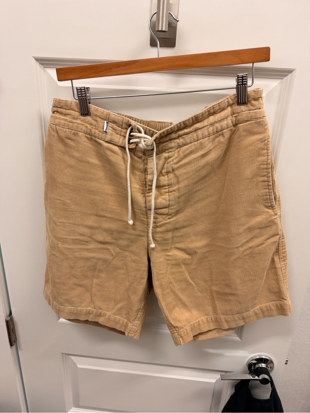 Birdwell Corduroy Drawstring Shorts in Tan